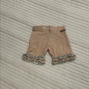 Matilda Jane Orange and Green Ruffle Shorts